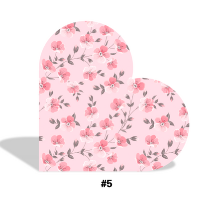 3D 8x8ft Double Layer Side Laying Heart for Party Decor Backdrop Stand