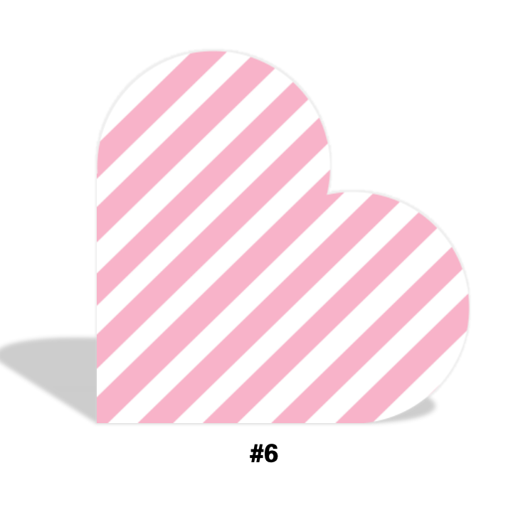 3D 8x8ft Double Layer Side Laying Heart for Party Decor Backdrop Stand