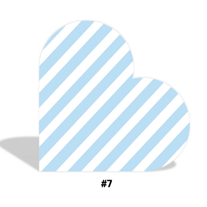 3D 8x8ft Double Layer Side Laying Heart for Party Decor Backdrop Stand