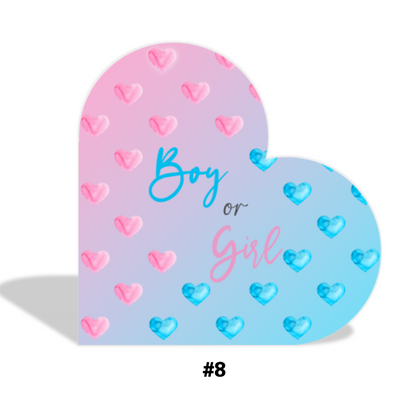 3D 8x8ft Double Layer Side Laying Heart for Party Decor Backdrop Stand