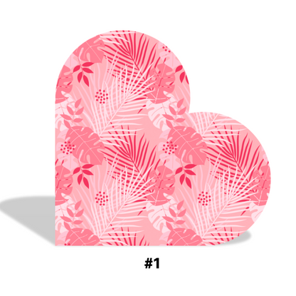 3D 8x8ft Double Layer Side Laying Heart for Party Decor Backdrop Stand