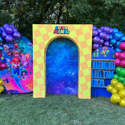 Aluminum Alloy Tube 3D Open Door Welcome Arch Backdrop Wall Stand For Birthday Wedding Party Decoration