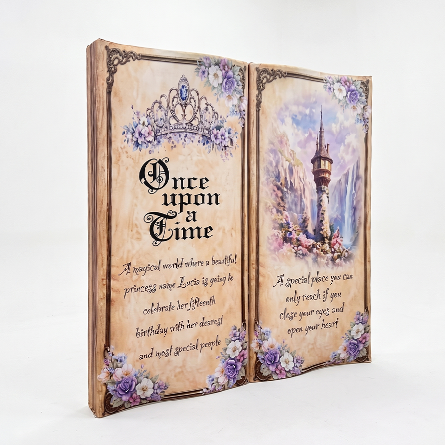 8ft by 8ft 3D Book Backdrop Cover With Stand – Turn Every Event Into a Story