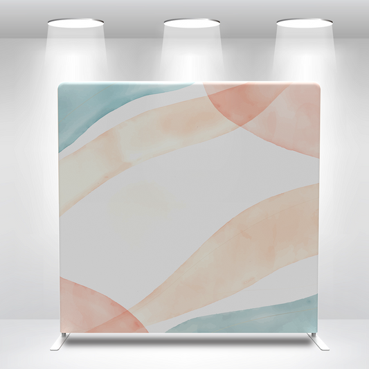 Abstract Watercolor Pillow Case Photo Booth Straight Backdrop Wall Cover With Stand For Birthday Wedding Baby Shower Party Event