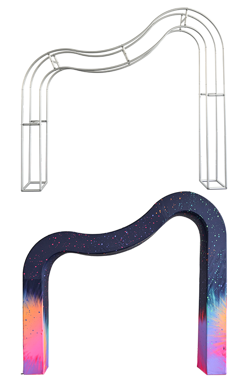 3D  Wave Arches Stand Party Backdrop Stand