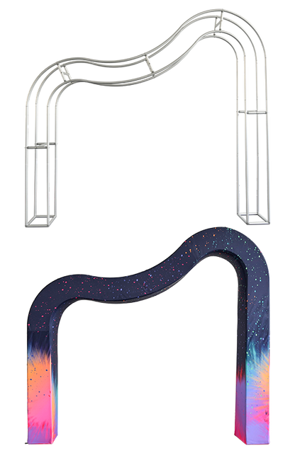 3D  Wave Arches Stand Party Backdrop Stand