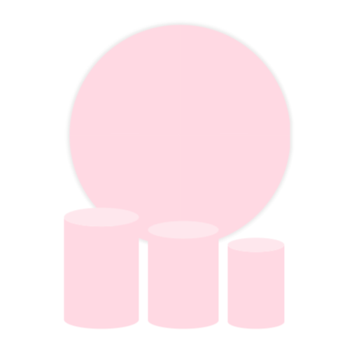 Light pink babyshower birthday party decoration round circle backdrop cover plinth cylinder pedestal cover