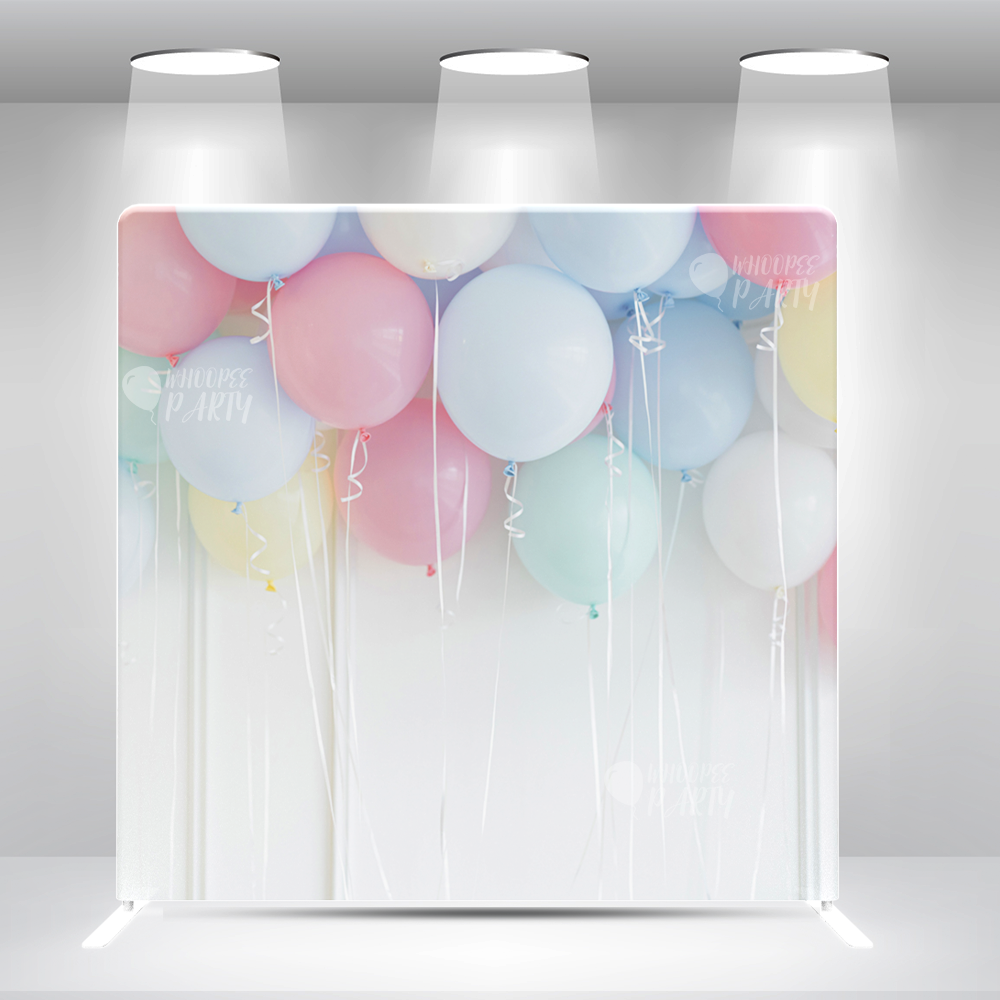 Colorful Balloons Pillow Cover Backdrop  Cover With Stand For  Party