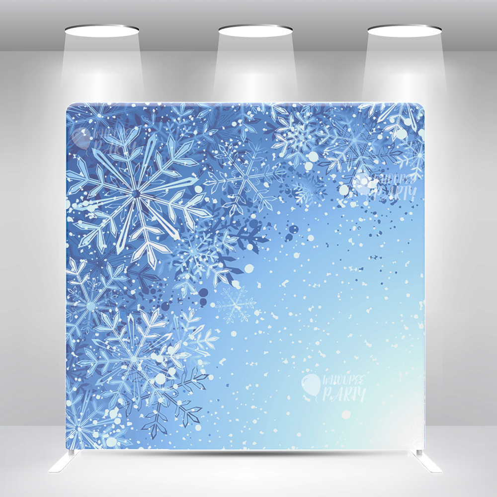 Merry Christmas snowflake pattern Decoration Pillow Case Photo Booth Backdrop Wall Cover With Stand