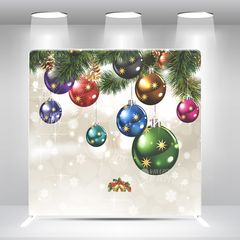 Merry Christmas Decoration Pillow Case Photo Booth Backdrop Wall Cover With Stand