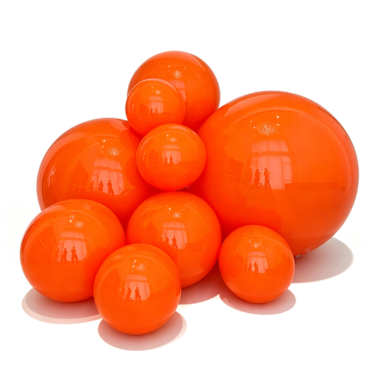 Large Matte Inflatable Balls Orange PVC Reusable Event Decor for Party & Wedding