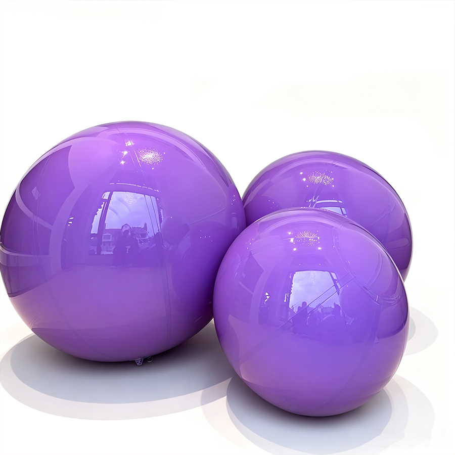 Bola de espejo inflable de color arcoíris iridiscente, reutilizable, de burbujas grandes y brillantes. 