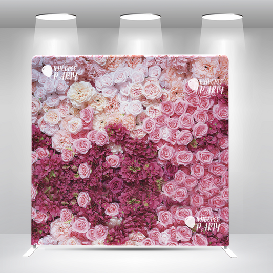 Flower Pillow Case Photo Booth Backdrop Wall Cloth Cover With Stand For Birthday Wedding Baby Shower Party