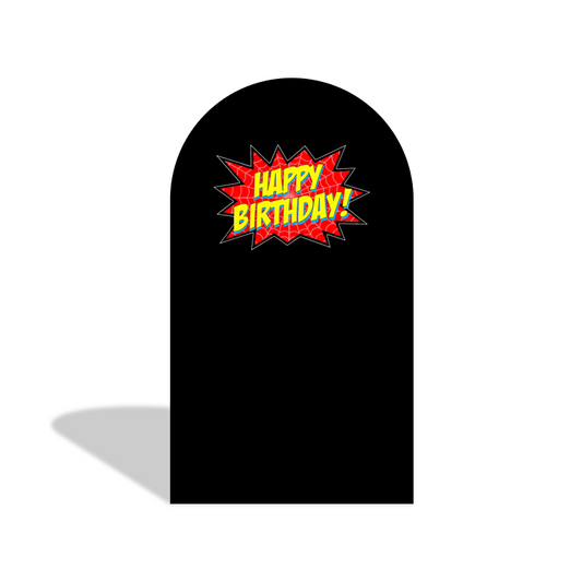 Spider-man Theme Birthday Party Arch Backdrop Wall Cloth Cover