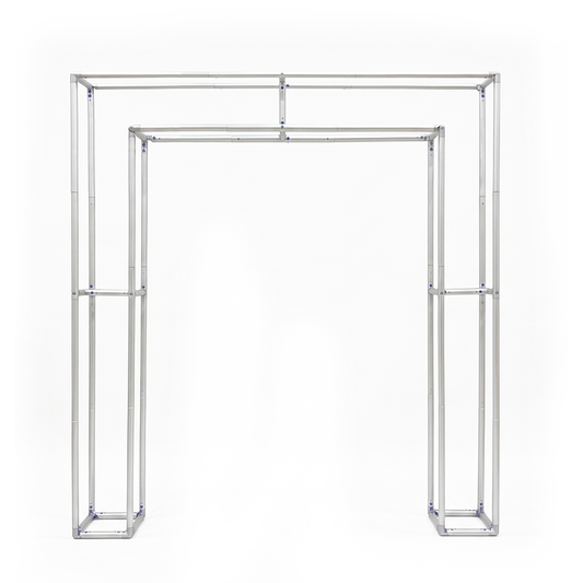 Arco cuadrado 3D de 1,8 x 1,9 m para decoración de fiestas de cumpleaños y bodas