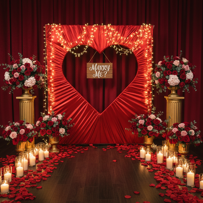 6x6.8ft Heart-Shaped Backdrop Stand