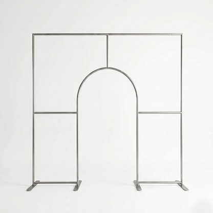 Arco de bienvenida con puerta abierta de tubo de aleación de aluminio, soporte de pared para decoración de fiestas de cumpleaños y bodas.