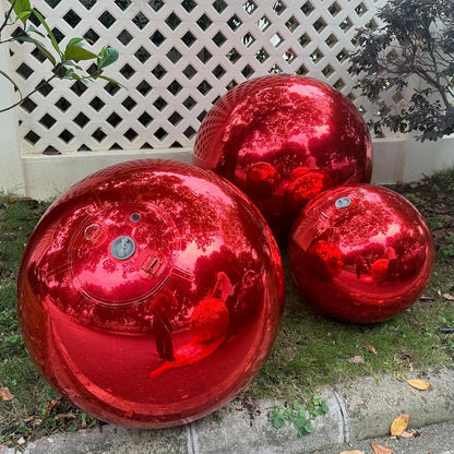 Red Color Inflatable Mirror Ball Reusable Big Bubble Shiny Balloon Balls