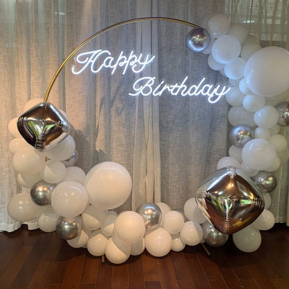 6.7Ft 7.2Ft Round Aluminum Wedding Birthday Arch Photo Booth Backdrop Stand