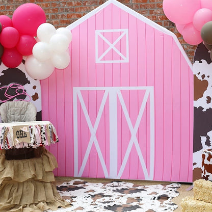 7x7ft Farm House Barn Arch Backdrop Wall Stand For Birthday Baby Shower Party Decoration