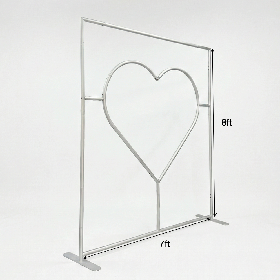 7ft by 8ft  heart backdrop