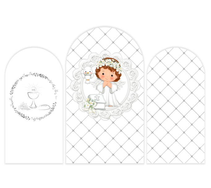Baptism God Bless Christening Baby Shower Baptism Party Arch Backdrop Wall Cloth Cove