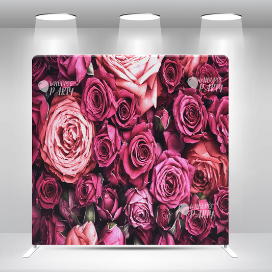 Flower Pillow Case Photo Booth Backdrop Wall Cloth Cover With Stand For Birthday Wedding Baby Shower Party