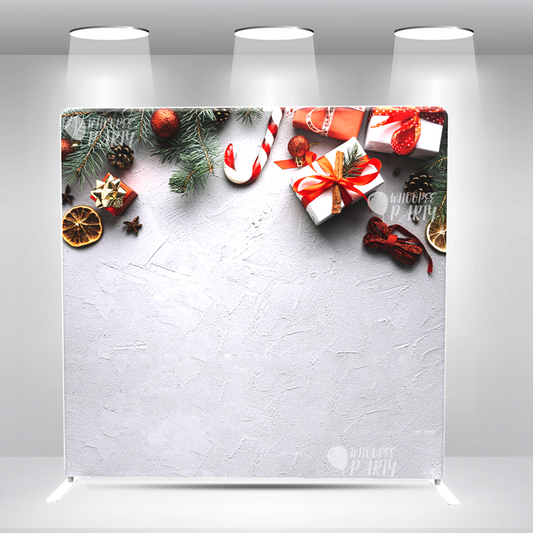 Merry Christmas Decoration Pillow Case Photo Booth Backdrop Wall Cover With Stand