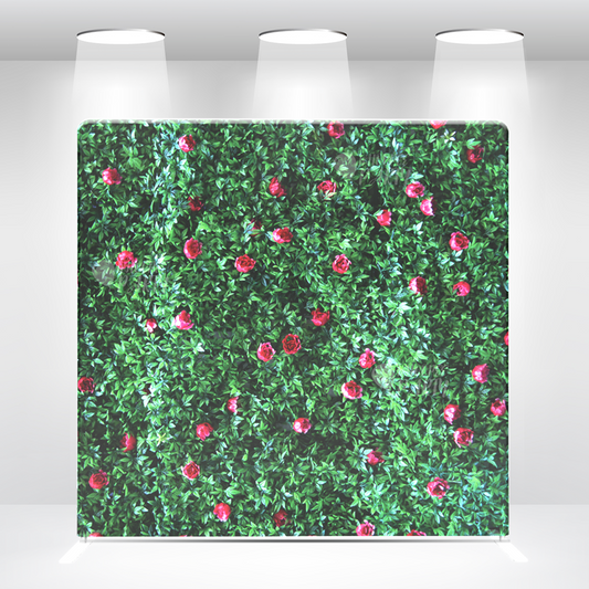 Tropical Fern Green Leaf Pillow Case Photo Booth Straight Backdrop Wall Cloth Cover With Stand For Birthday Wedding Baby Shower Party