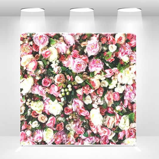 Flower Pillow Case Photo Booth Backdrop Wall Cloth Cover With Stand For Birthday Wedding Baby Shower Party