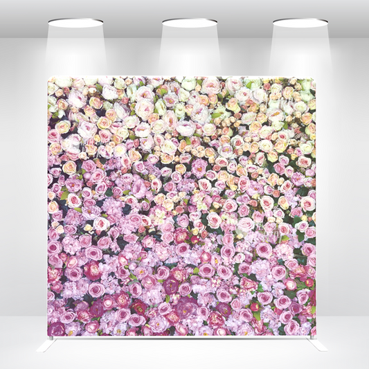 Flower Pillow Case Photo Booth Backdrop Wall Cloth Cover With Stand For Birthday Wedding Baby Shower Party