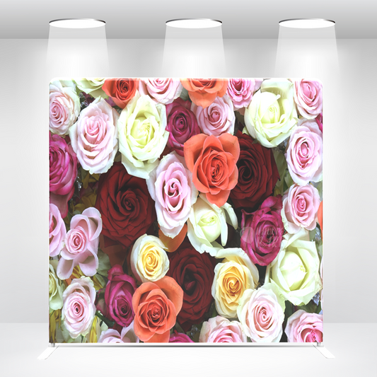 Flower Pillow Case Photo Booth Backdrop Wall Cloth Cover With Stand For Birthday Wedding Baby Shower Party