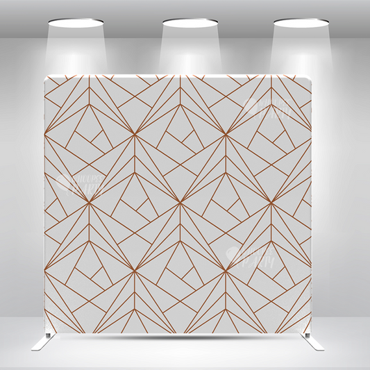 Geometry Polygonal Pillow Case Photo Booth Straight Backdrop Wall Cover With Stand For Birthday Wedding Baby Shower Party Event