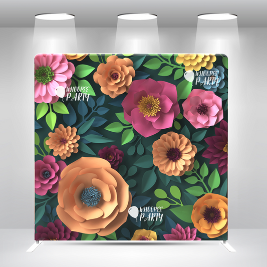 Flower Pillow Case Photo Booth Backdrop Wall Cloth Cover With Stand For Birthday Wedding Baby Shower Party