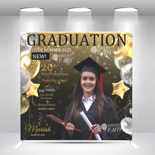 Congratulation Congrats Party Backdrop Wall Cover With Stand