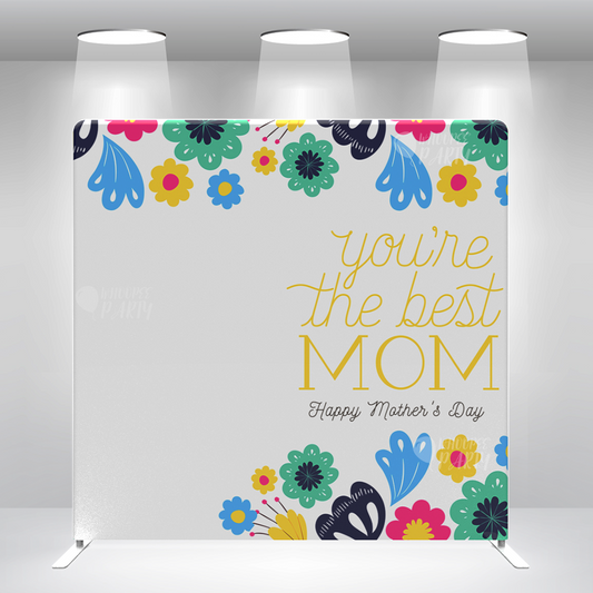 Mother's Day Pillow Case Photo Booth Backdrop Wall Cover With Stand For Birthday Party Photography Photo Shoot Studio Props