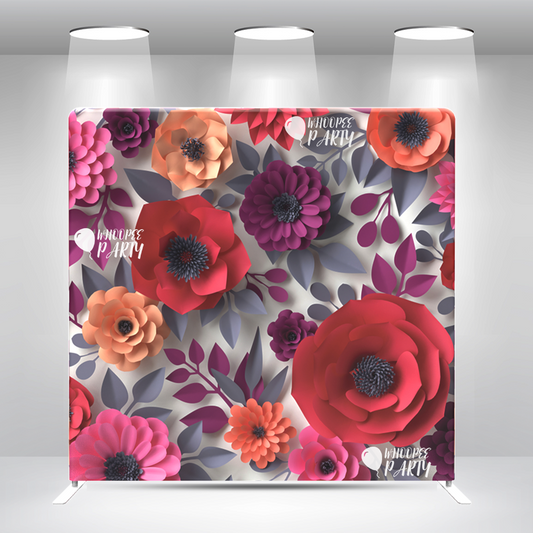 Flower Pillow Case Photo Booth Backdrop Wall Cloth Cover With Stand For Birthday Wedding Baby Shower Party