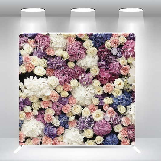 Flower Pillow Case Photo Booth Backdrop Wall Cloth Cover With Stand For Birthday Wedding Baby Shower Party