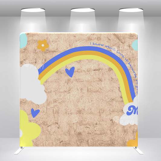 Mother's Day Pillow Case Photo Booth Backdrop Wall Cover With Stand For Birthday Party Photography Photo Shoot Studio Props