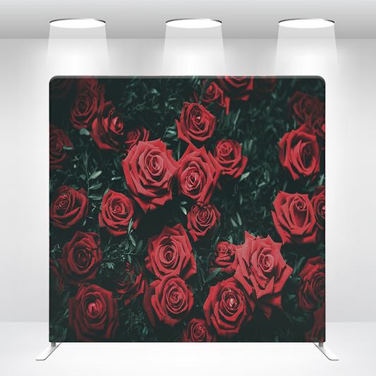 Rose Flower Pillow Case Photo Booth Backdrop Wall Cloth Cover With Stand For Birthday Wedding Baby Shower Party