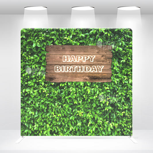 Tropical Fern Green Leaf Pillow Case Photo Booth Straight Backdrop Wall Cloth Cover With Stand For Birthday Wedding Baby Shower Party