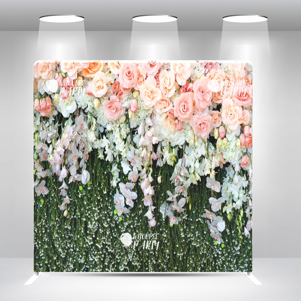 Backdrop Case Flower Pillow Case Photo Booth Backdrop Wall Cloth Cover With Stand Fo ...
