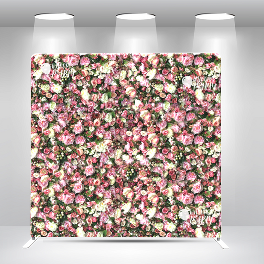 Flower Pillow Case Photo Booth Backdrop Wall Cloth Cover With Stand For Birthday Wedding Baby Shower Party