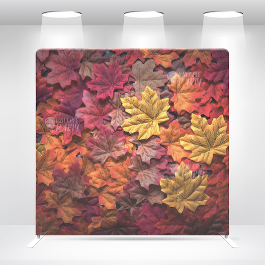 Maple Leaves Pillow Case Photo Booth Straight Backdrop Wall Cloth Cover With Stand For Birthday Wedding Baby Shower Party