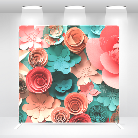 Flower Pillow Case Photo Booth Backdrop Wall Cloth Cover With Stand For Birthday Wedding Baby Shower Party