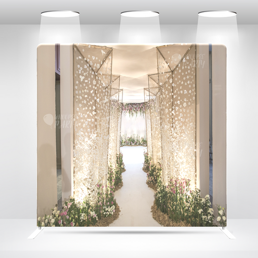 Wedding Just Married Pillow Case Photo Booth Backdrop Wall Cover With Stand For Birthday Party Photography Photo Shoot Studio Props