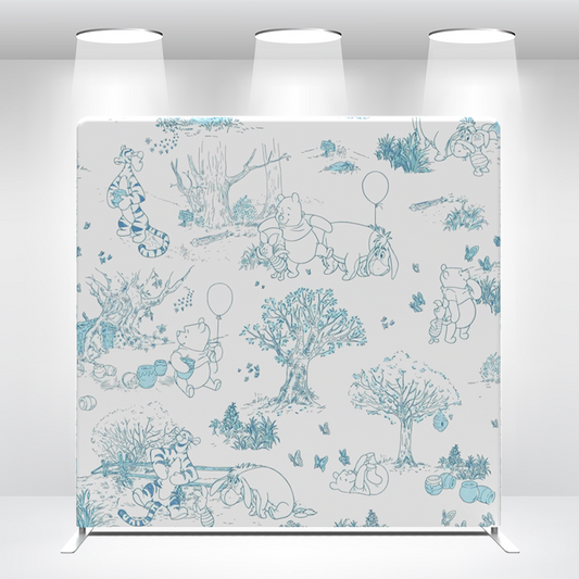 Cartoon Pillow Case Photo Booth Backdrop Wall Cover With Stand For Birthday Party Photography Photo Shoot Studio Props