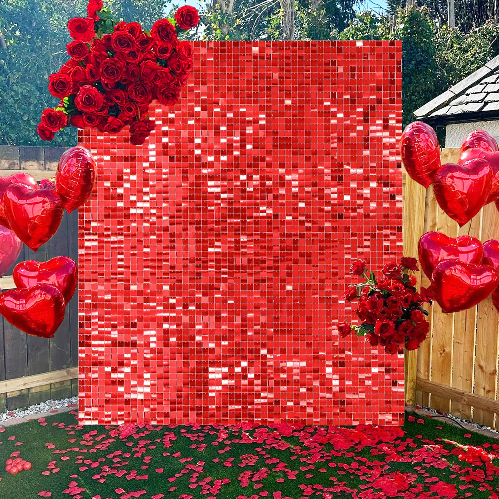 Red Sparkle Wall Panels