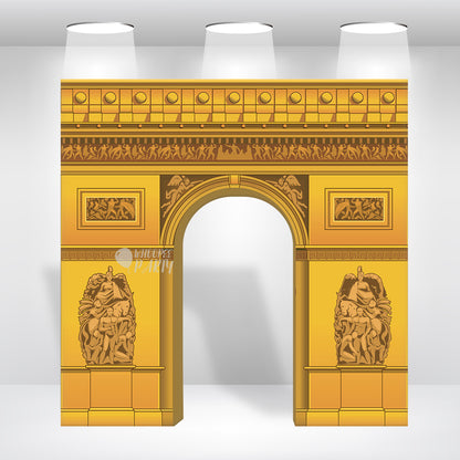 8x8ft 3d Triomphe Party Backdrop Stand Triumphal Backdrop 3D Square Backdrop