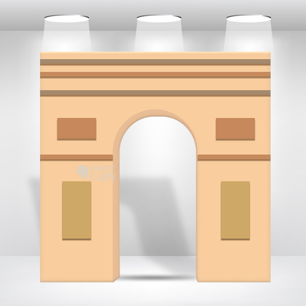 8x8ft 3d Triomphe Party Backdrop Stand Triumphal Backdrop 3D Square Backdrop